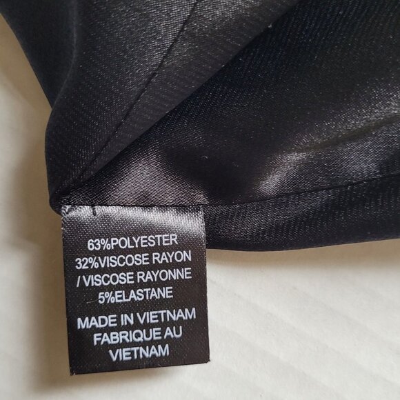 Tahari dress Jayden sleeveless satiny LBD little black dress evening formal new - Picture 15 of 16